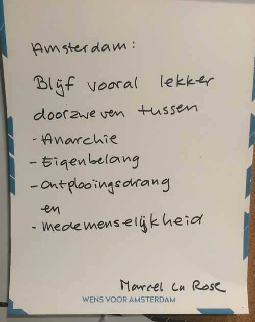 Wens voor Amsterdam, door Marcel La Rose