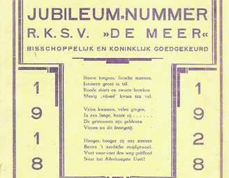 Jubileumnummer R.K.S.V. De Meer 1918 - 1928