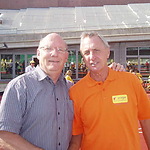 Jan en Johan in 2011 bij de open dag van de Cruyff Foundation