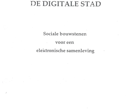 Document "De Digitale Stad. Sociale Bouwstenen voor een elektronische samenleving"