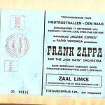 Paul Berkholst's 1972 ticket published in the cd booklet of Zappa Wazoo 2007