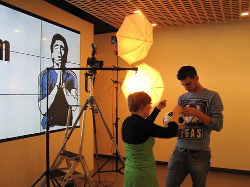 Voorbereiden van de fotoshoot