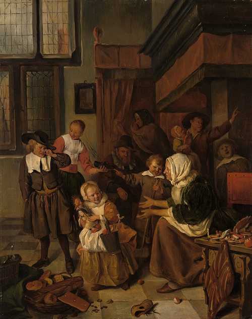 Het Sint-Nicolaasfeest , 1824 - 1850 - Charles van Beveren