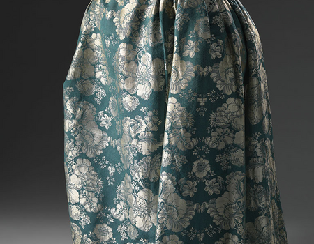 Rok, zijde damast, ca. 1750-1775