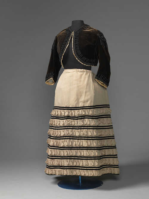 Bolero, fluweel, kralen, ca. 1865