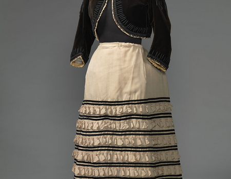 Bolero, fluweel, kralen, ca. 1865