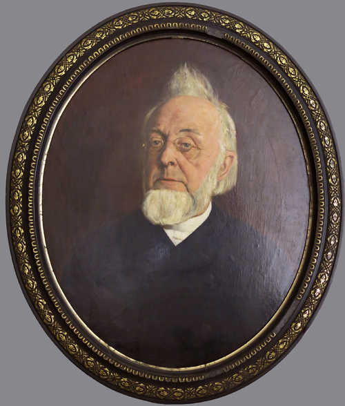 Portret ds. C.S. Adama van Scheltema, geschilderd door J.H. Scheltema, 1888, obj.nr SA 40426