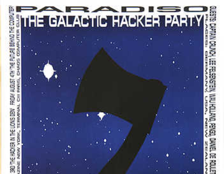 Poster van de Galactic Hackers Party 1989