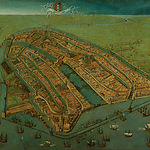 Cornelis Anthonisz., Gezicht op Amsterdam in vogelvlucht, 1538