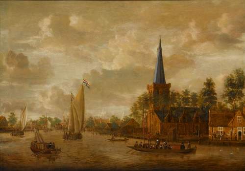 Ouderkerk aan de Amstel, toegeschreven aan Jacobus Storck, derde kwart 17de eeuw