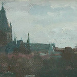 Clemens Merkelbach van Enkhuizen, St.Willibrorduskerk in de herfst, 1969