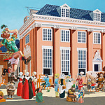 Aart Clerkx, schilderij  Amsterdammertjes , 1995.