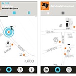Screenshots van de app ‘De Culturele Kalverstraat’
