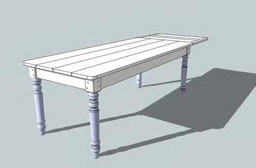 Afb.38 Schets van tafel uit collectie Kasteel Amerongen