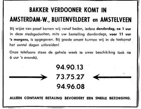 Advertentie uit het NIW (1963).