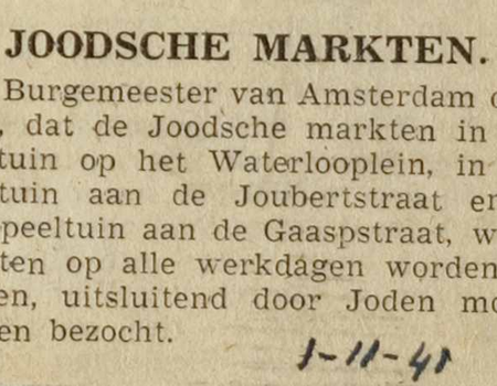 De Joodse Markt op het Joubertplein!