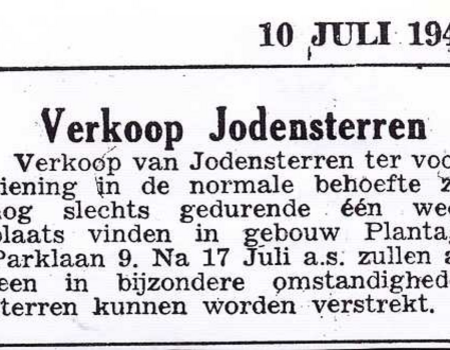 Verkoop van Jodensterren