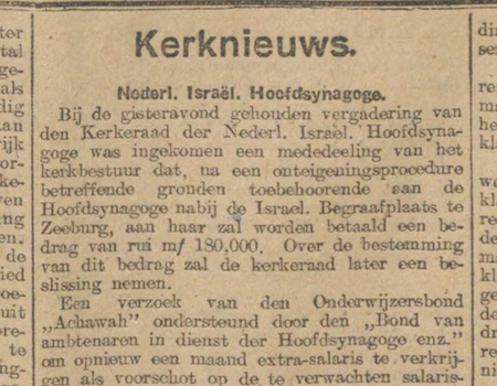 Brief over een Synagoge