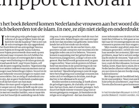 Artikel Volkskrant 11 april - Bekeerd (tekst)