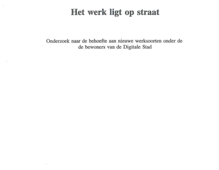 Het werk ligt op straat - Enquete DDS