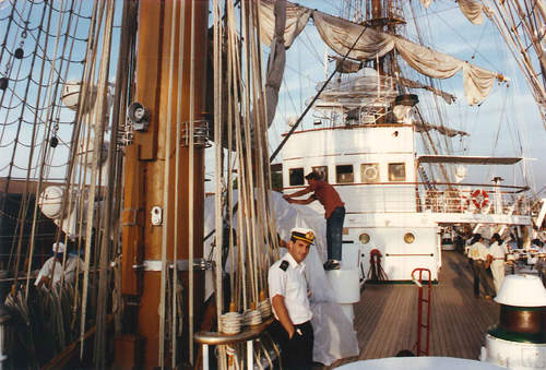 Piet van Roemburg, foto gemaakt tijdens Sail 1990