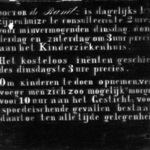 Mededelingenbord in het kinderziekenhuis, ca. 1900