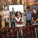 Dag van de Tolerantie 2016. Met rapper Massih en leerlingen van Montessori College Oost, Poort - Baken en het Calandlyceum. Foto: Caro Bonink. 