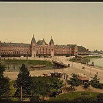 Onbekend, Centraal Station Amsterdam rond 1900, Library of Congress