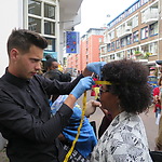 Measuring heads near Zuiderkerk (foto Annemarie de Wildt)