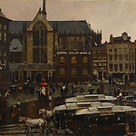 De Dam (1898) door George Hendrik Breitner