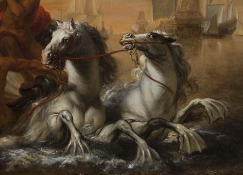 Ferdinand Bol, Neptunus treedt in dienst van de Amsterdamse Admiraliteit, ca. 1661-’62 (detail). Amsterdam Museum