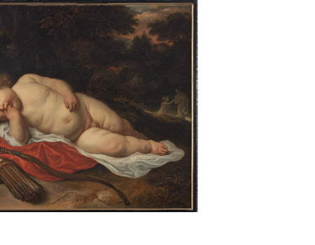 Govert Flinck, Slapende Cupido, 1655. Particuliere collectie