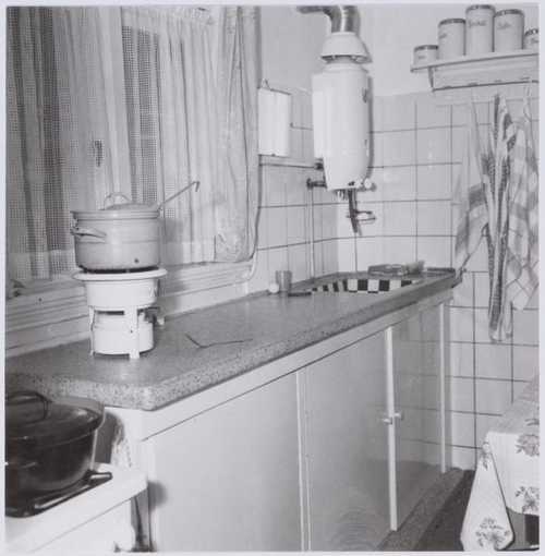 Keuken in Vogeldorp. Foto: Stadsarchief Amsterdam.