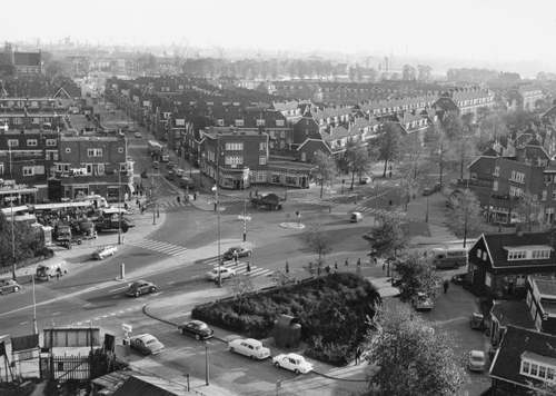 Vogelvlucht Mosplein, 1965. Foto: Stadsarchief Amsterdam.