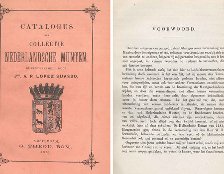 A.P. Lopez Suasso, Catalogus der collectie Nederlandsche munten, bijeenverzameld door jhr. A.P. Lopez Suasso, Amsterdam 1878