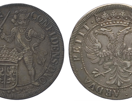 Rijksdaalder met staande man, Gelderland, 1690-1694 (inv.nr. KA 10491)