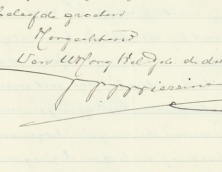 Handtekening W.K.F. Zwierzina, januari 1942