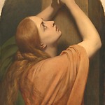 Maria Magdalena aan de voet van het kruis, Ary Scheffer, begin 19de eeuw