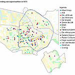 Afb 3. Spreiding supermarkten in 1975