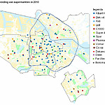 Afb 4. Spreiding supermarkten in 2010