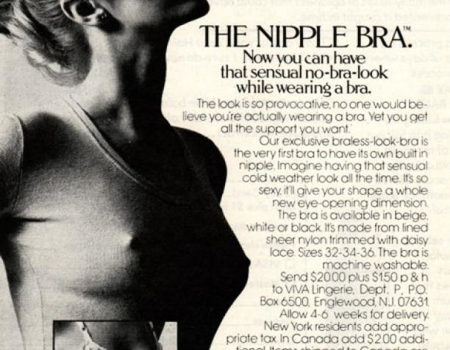 'The Nipple Bra' advertentie, ca. 1970